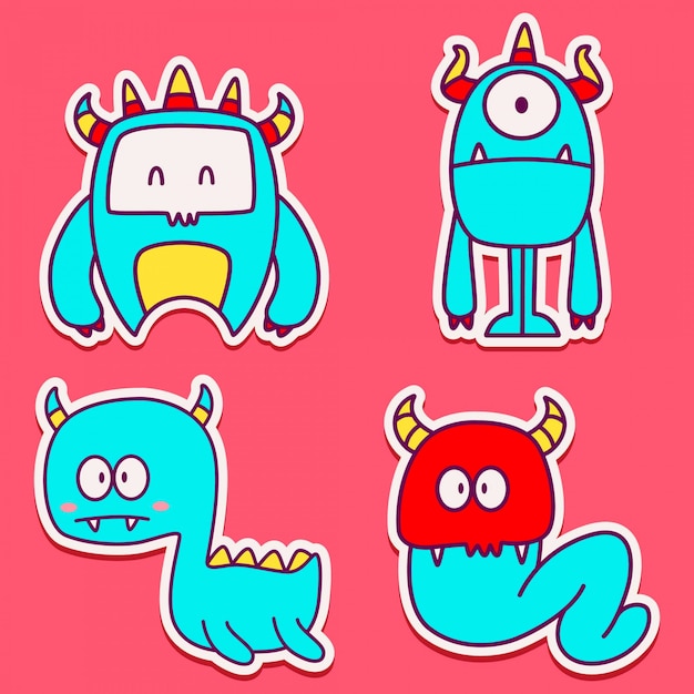 cartoon character sticker design