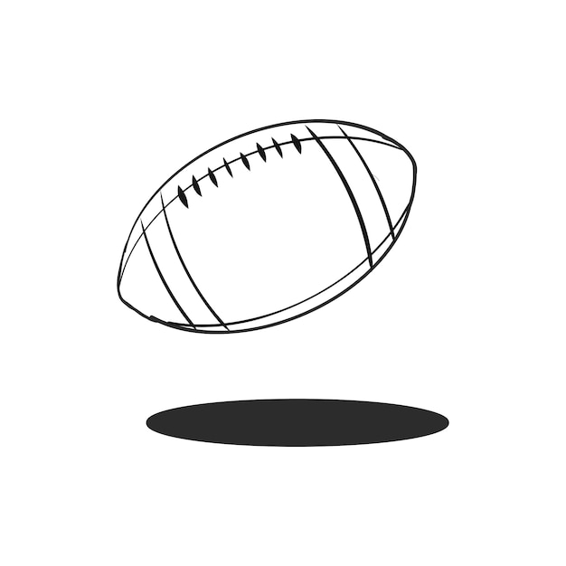 Free Vector | Doodle rugby ball