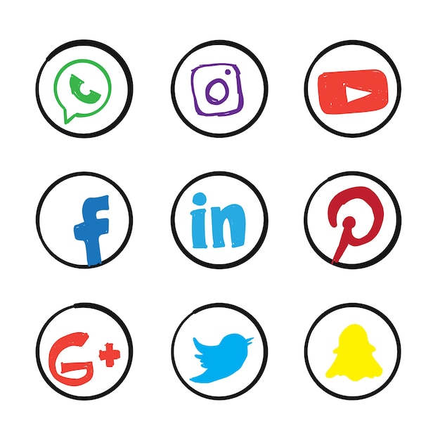 Download Free Doodle Social Media Icons Free Vector Use our free logo maker to create a logo and build your brand. Put your logo on business cards, promotional products, or your website for brand visibility.
