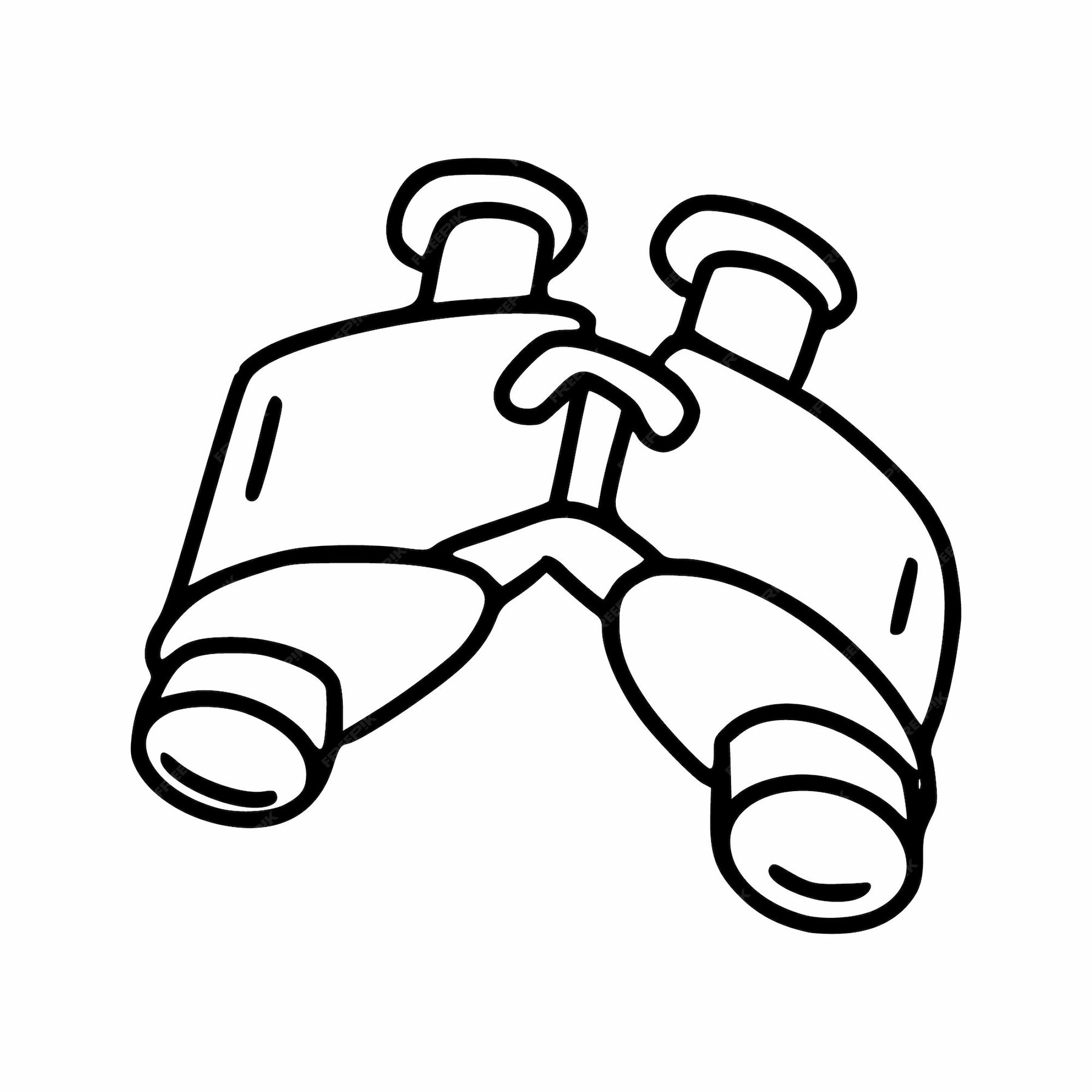 Premium Vector Doodle style binocular drawing. vector icon on white