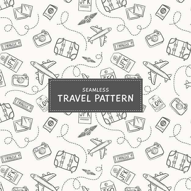 travel doodle background
