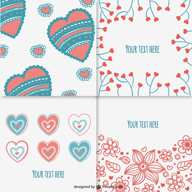 Doodle Valentine templates