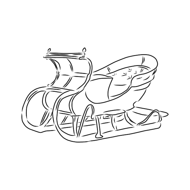 Premium Vector | Doodles of old sleigh hand drawn vector illustration ...