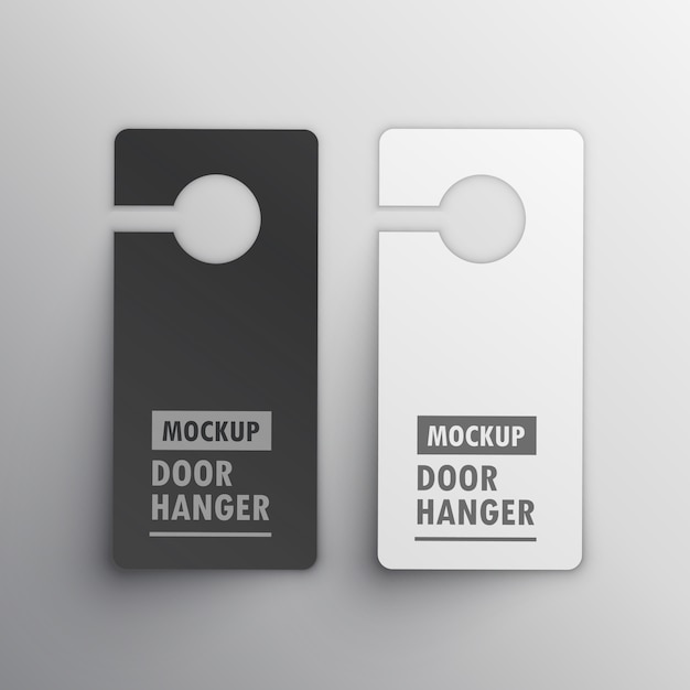 Download Free Vector | Door hanger mockup
