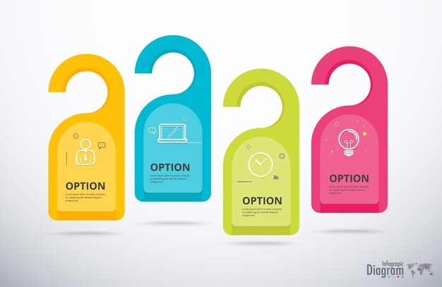 Door Tag Label Infographic Concept Vector Premium Download