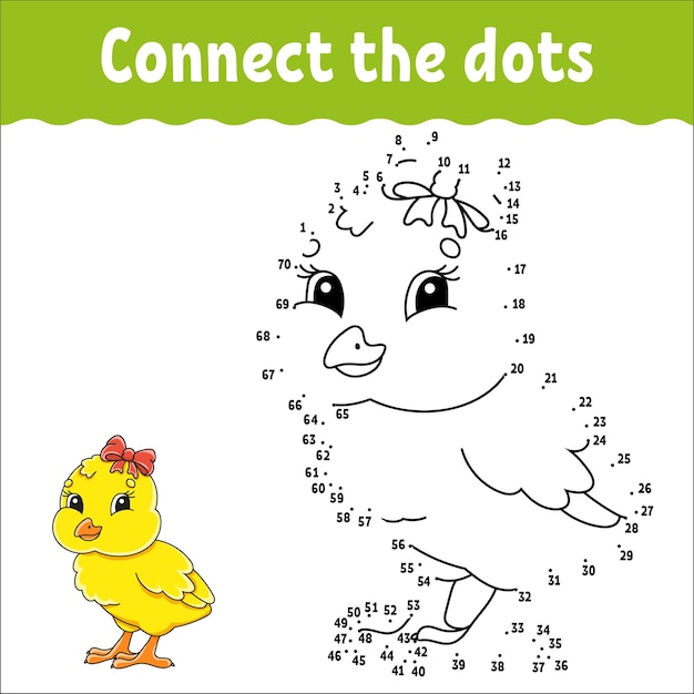 Premium Vector Dot To Dot Game Draw A Line For Kids Activity Worksheet Coloring Book