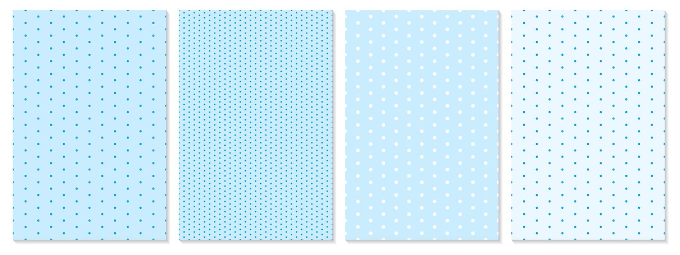 Premium Vector | Dot pattern set. baby background. blue color. vector ...