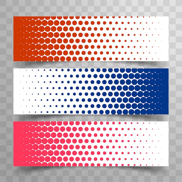 Dotted Banners In Different Colors Vector Free Download