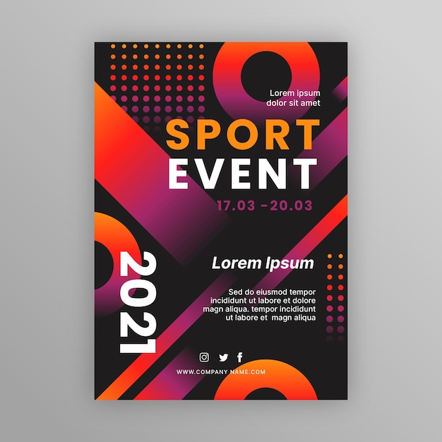 Free Vector | Dotted sporting event poster template