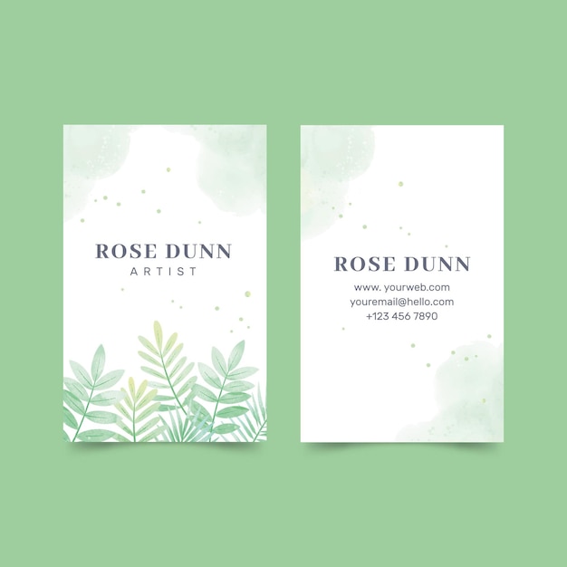 two sided business card template free printable