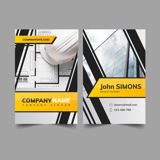 double sided business card template free download