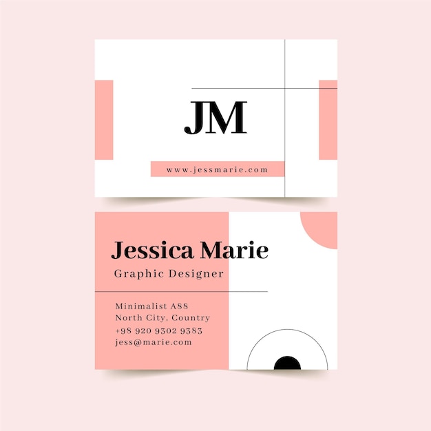 double sided business card template free download