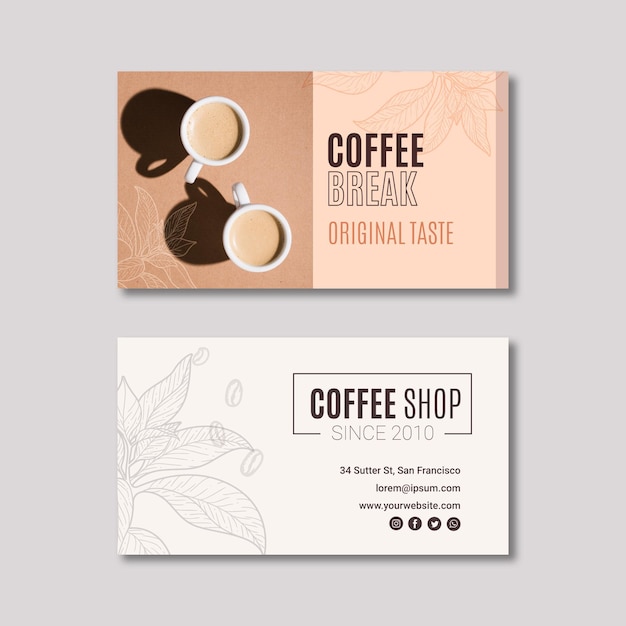 Double sided business card template | Free Vector