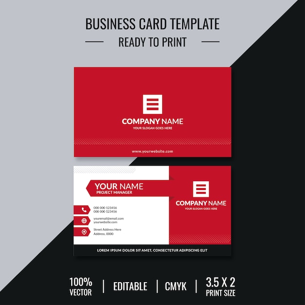 2 Sided Business Card Template from image.freepik.com