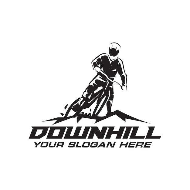 Download Free Downhill Bike Logo Premium Vector Use our free logo maker to create a logo and build your brand. Put your logo on business cards, promotional products, or your website for brand visibility.