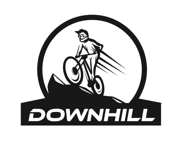 Download Free Downhill Logo Premium Vector Use our free logo maker to create a logo and build your brand. Put your logo on business cards, promotional products, or your website for brand visibility.