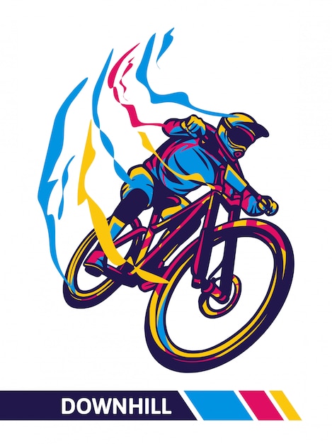 Download Free Downhill Mountain Bike Motion Illustration Premium Vector Use our free logo maker to create a logo and build your brand. Put your logo on business cards, promotional products, or your website for brand visibility.