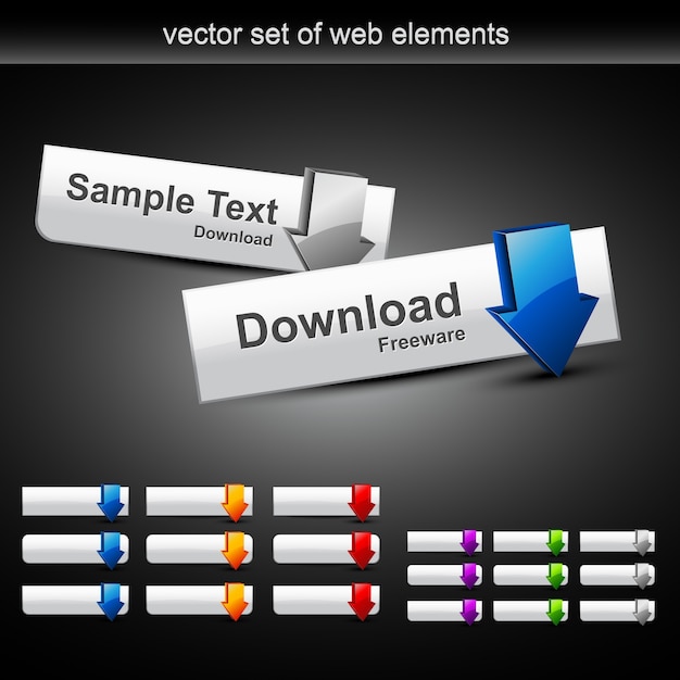 Download web buttons Free Vector