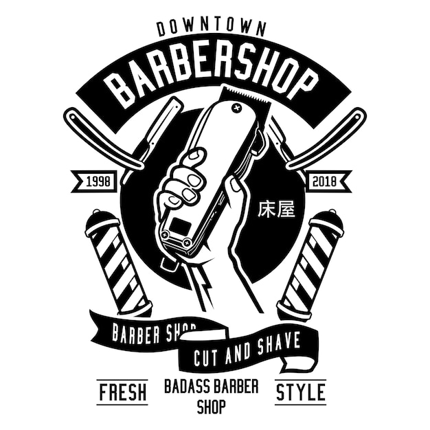 Download Free Downtown Barbershop Premium Vector Use our free logo maker to create a logo and build your brand. Put your logo on business cards, promotional products, or your website for brand visibility.