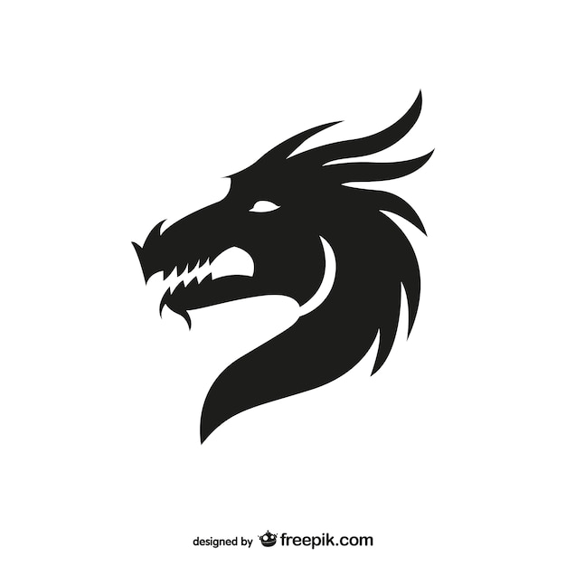 Download Dragon head silhouette Vector | Free Download