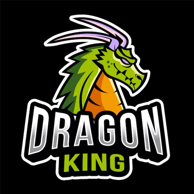 Premium Vector | Dragon king esport logo template