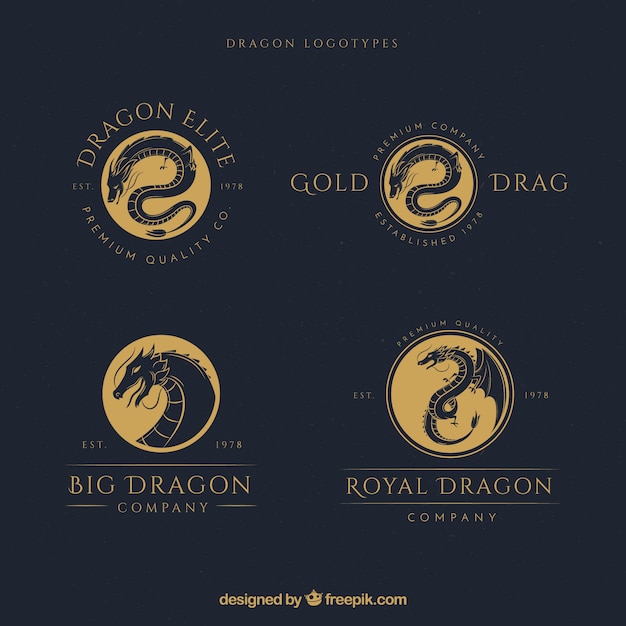 Download Free Download Free Dragon Logo Collection With Flat Design Vector Freepik Use our free logo maker to create a logo and build your brand. Put your logo on business cards, promotional products, or your website for brand visibility.