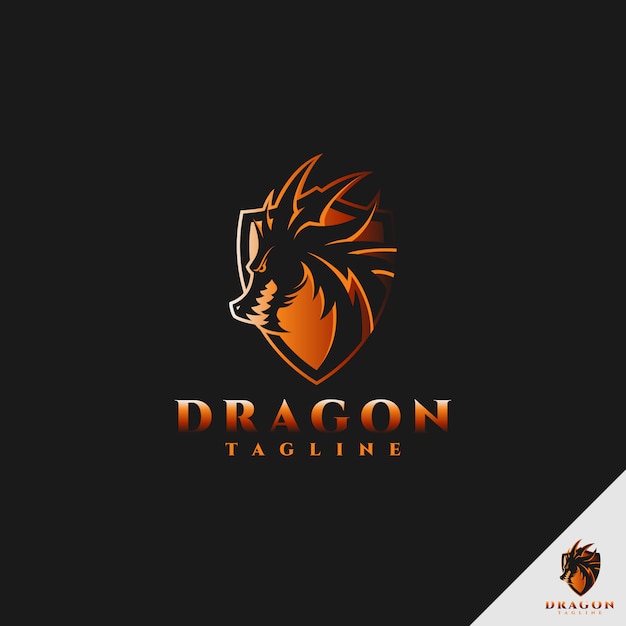 Download Free Dragon Logo Multipurpose Dragon Logo With Shield Concept Use our free logo maker to create a logo and build your brand. Put your logo on business cards, promotional products, or your website for brand visibility.