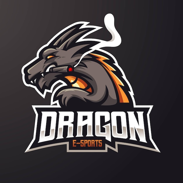 Premium Vector Dragon Mascot Logo Design Isolated On Grey