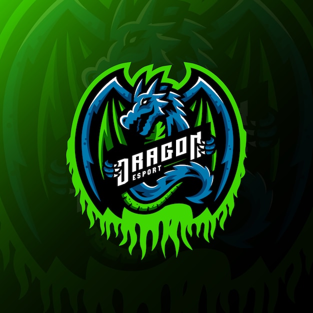 Premium Vector Dragon Mascot Logo Esport Gaming Illustration