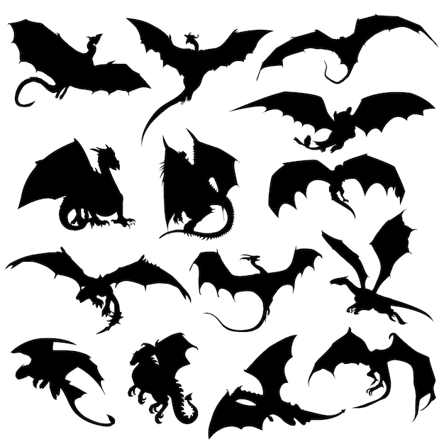 Download Dragon mithogoly animal silhouette clip art vector ...