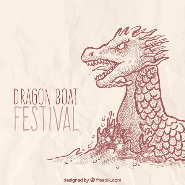 Dragon sketch background