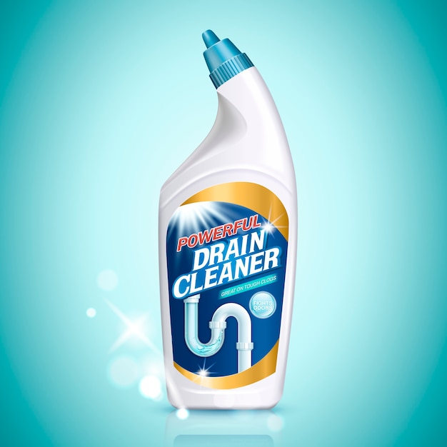 Download Premium Vector Drain Cleaner Container Illustration