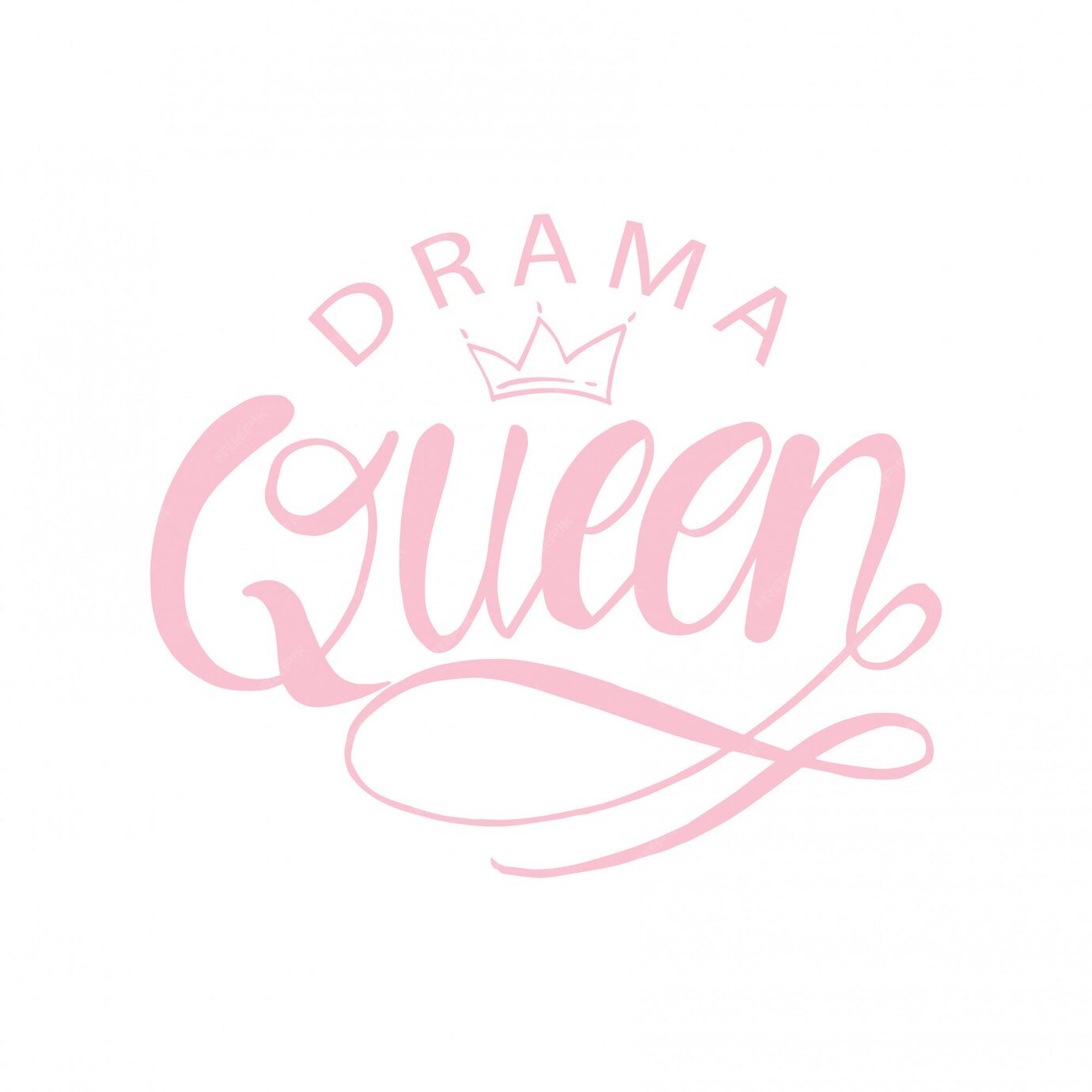 Premium Vector | Drama queen hand lettering