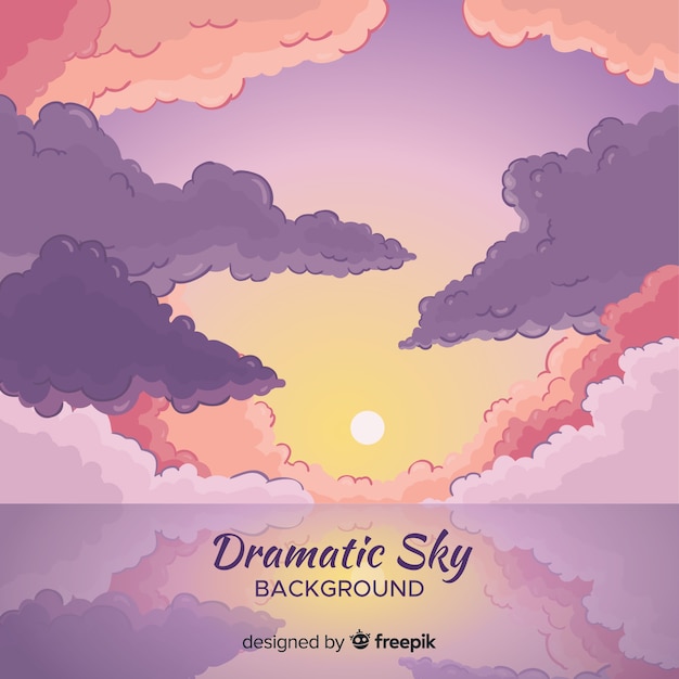 Free Vector Dramatic Sky Background