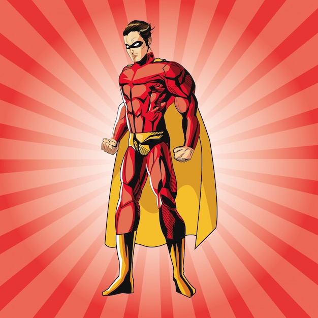 Premium Vector Draw of superhero cartoon