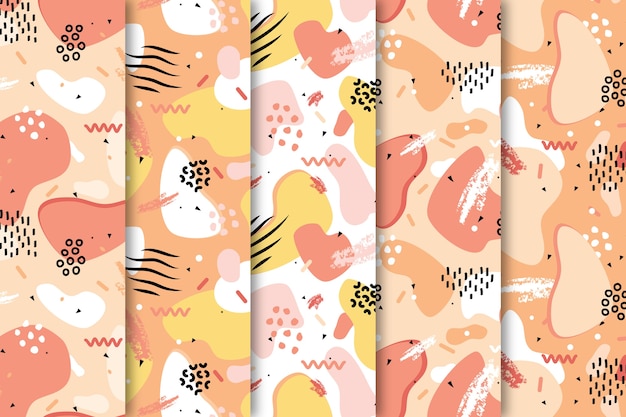 Draw with colorful pattern collection