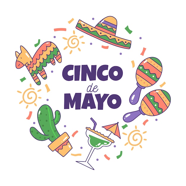 Free Vector | Drawing of cinco de mayo