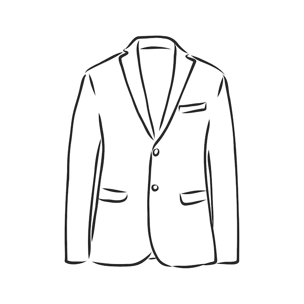 Premium Vector | Drawing one continuous line mens jacket linear style ...