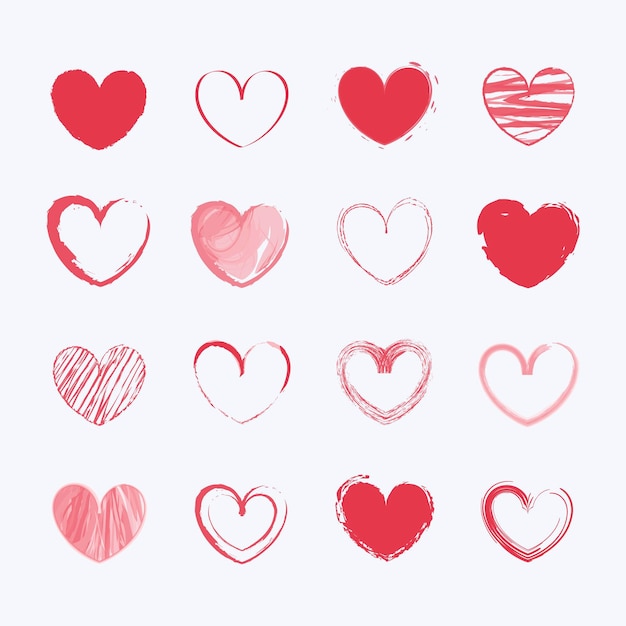 Free Vector | Drawn heart collection
