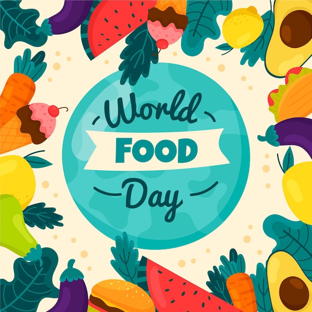 Free Vector | Drawn illustration of world food day event