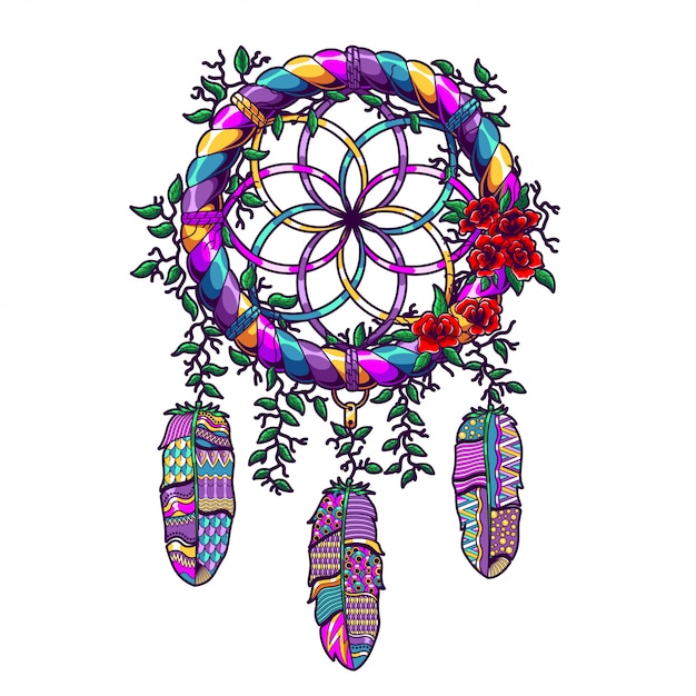 Premium Vector Dreamcatcher Illustration