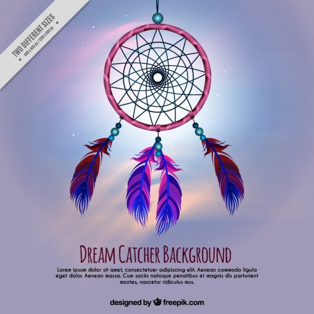 Dreamcatcher Oneiric Fon Premium Vektory