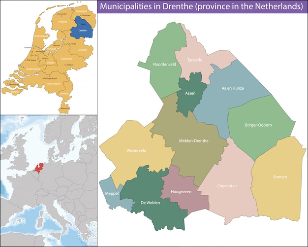 Premium Vector Drenthe Is A Province Of The Netherlands