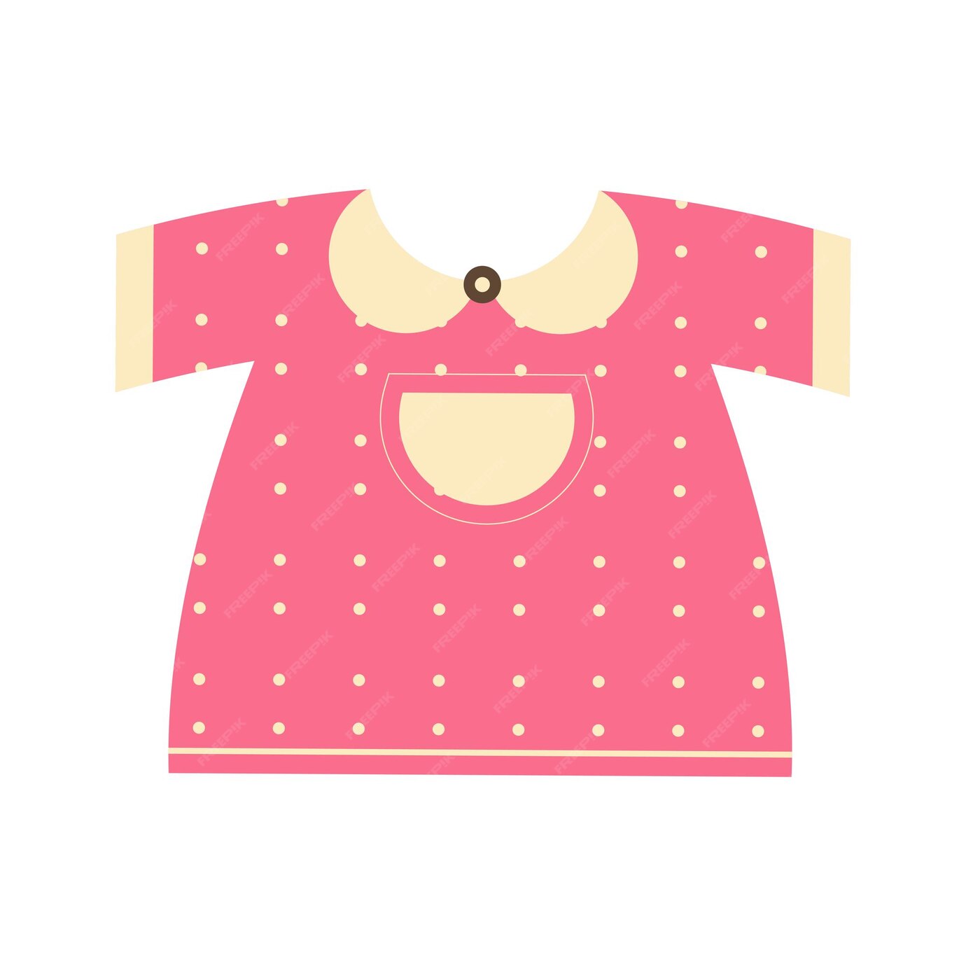 Premium Vector | Dress pink dress for girls