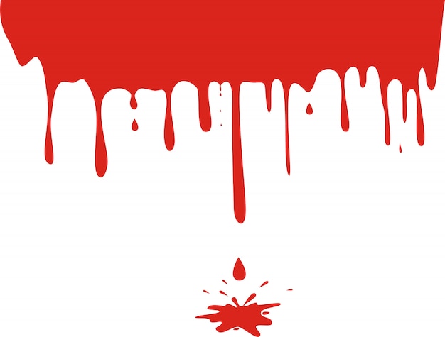 Download Dripping blood isolated on white Vector | Premium Download
