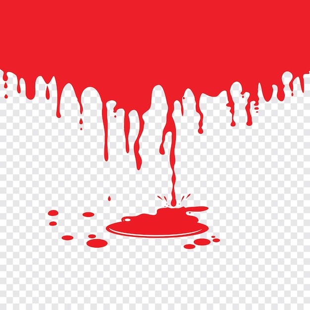Download Dripping blood isolated on white Vector | Premium Download