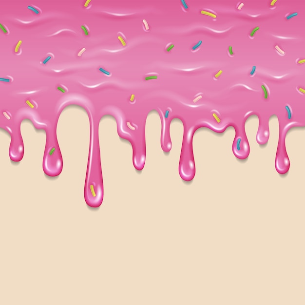 Premium Vector Dripping Delicious Pink Doughnut Seamless Glaze 4893