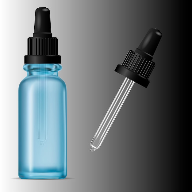 Download Premium Vector Dropper Bottle Mockup Serum Glass Bottle