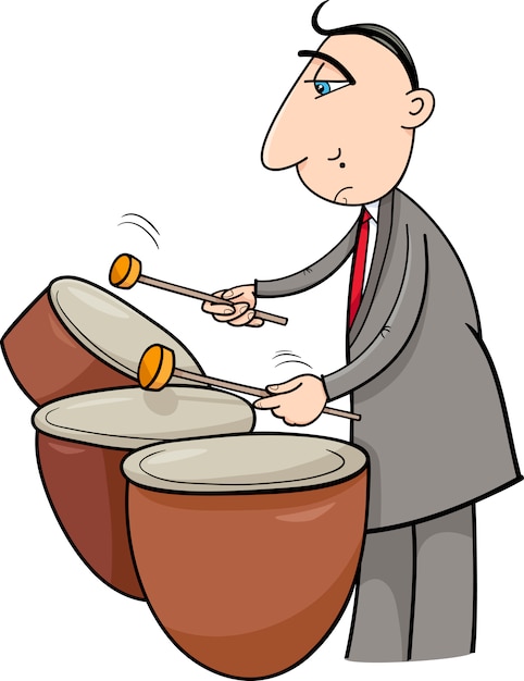 Premium Vector | Drummer musician cartoon illustration