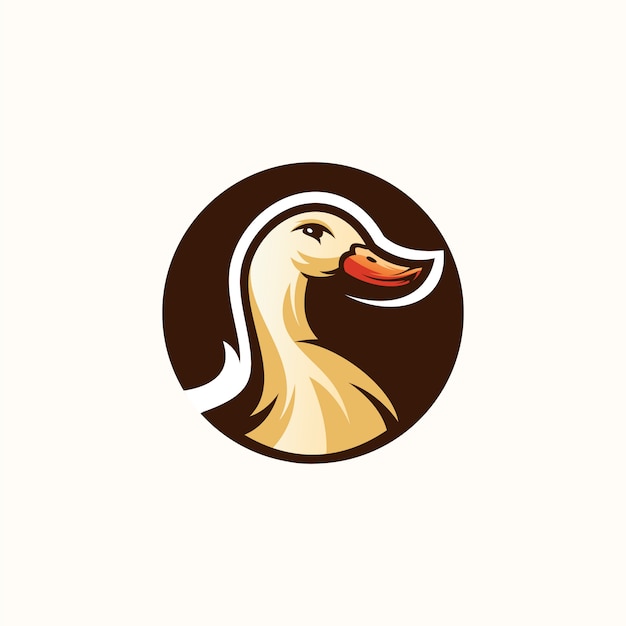 Duck  logo design Premium Vector